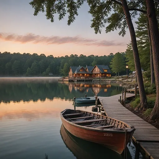 Elegant cabins on Guntersville Lake for a refined waterfront escape
